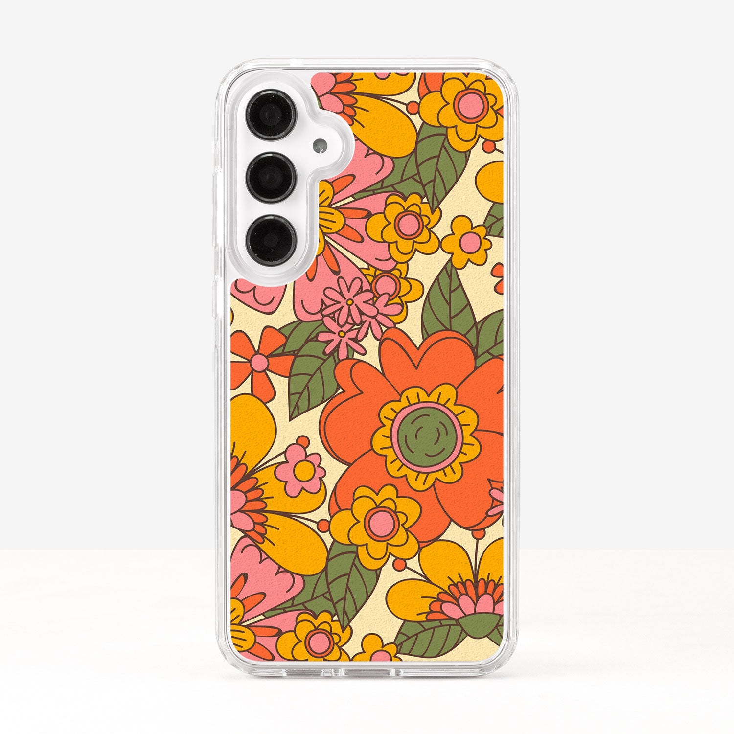 Vintage Retro 60s 70s Aesthetic Floral Pattern Phone Case