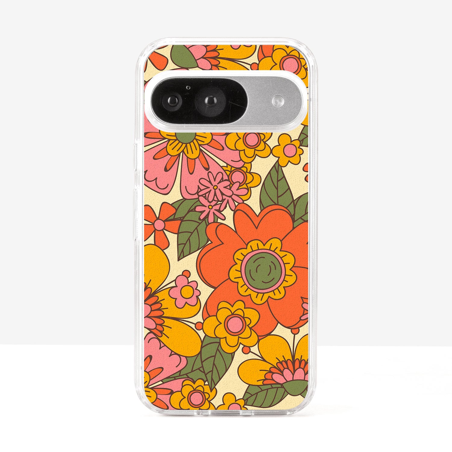 Vintage Retro 60s 70s Aesthetic Floral Pattern Phone Case