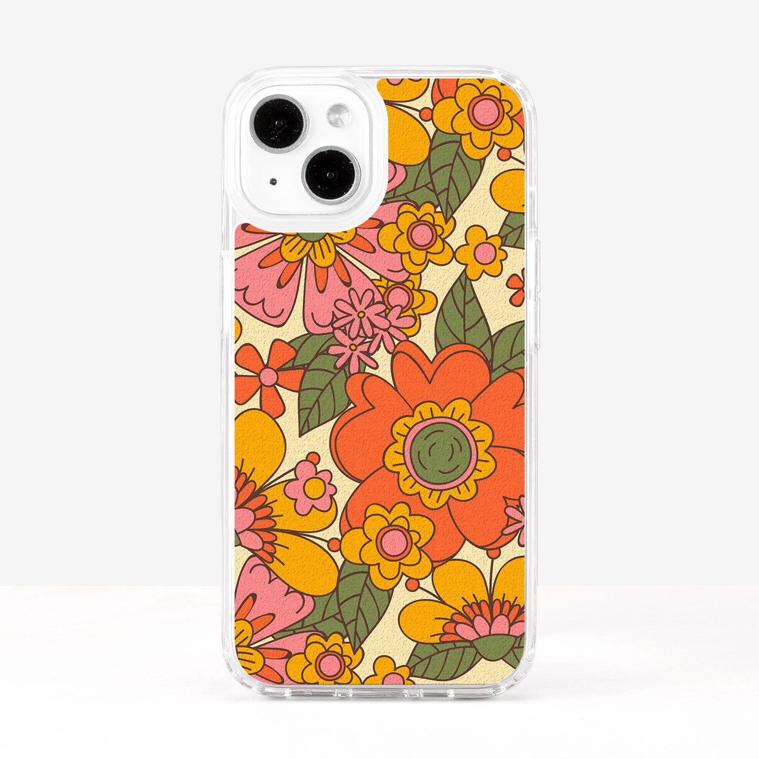 Vintage Retro 60s 70s Aesthetic Floral Pattern Phone Case