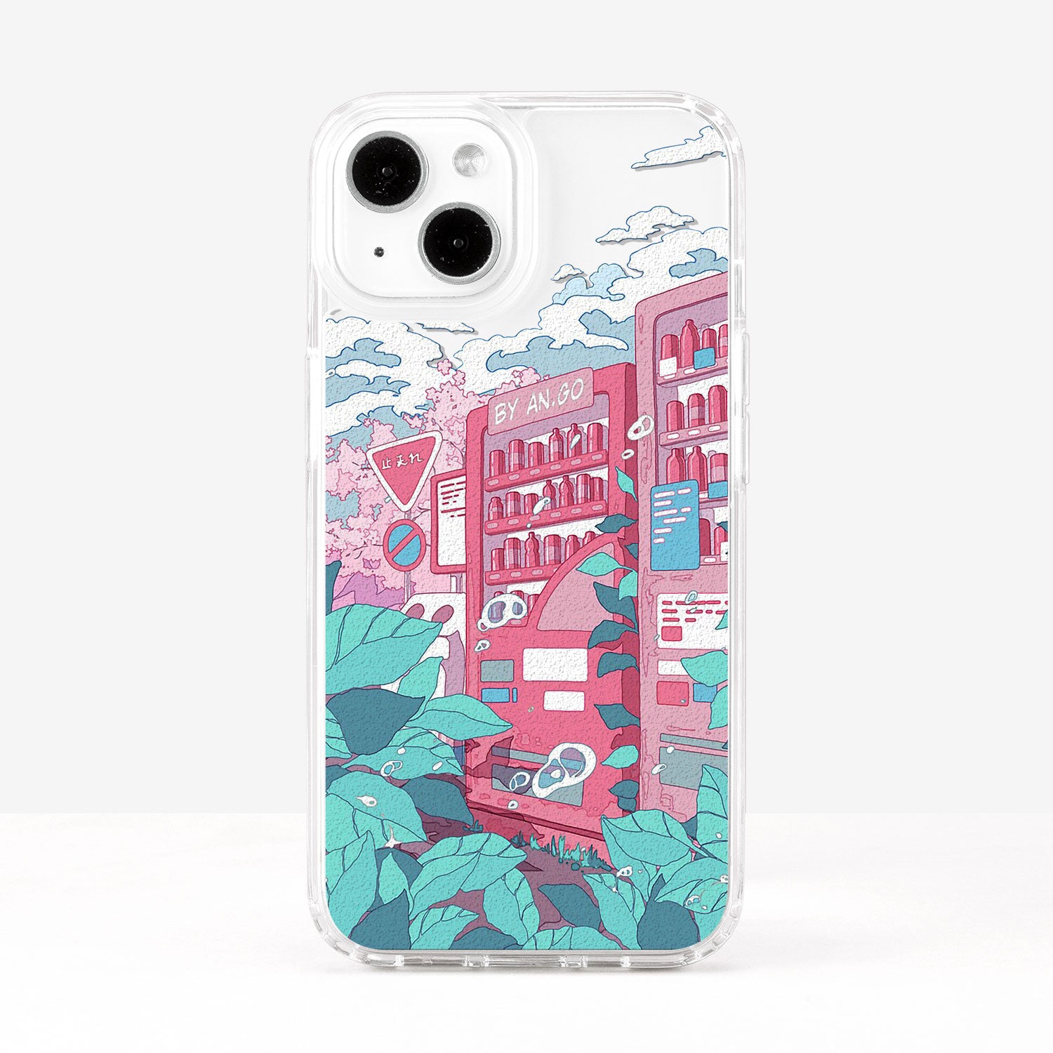 Pink Cute Japanese Vending Machines Cherry Blossom Phone Case