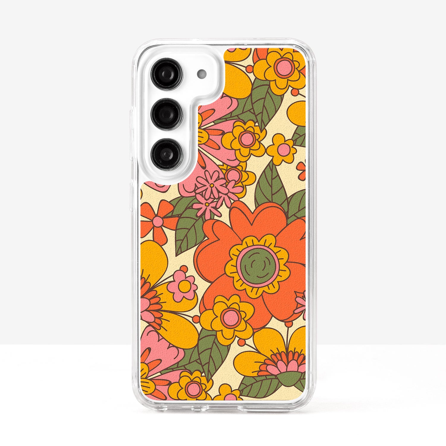 Vintage Retro 60s 70s Aesthetic Floral Pattern Phone Case